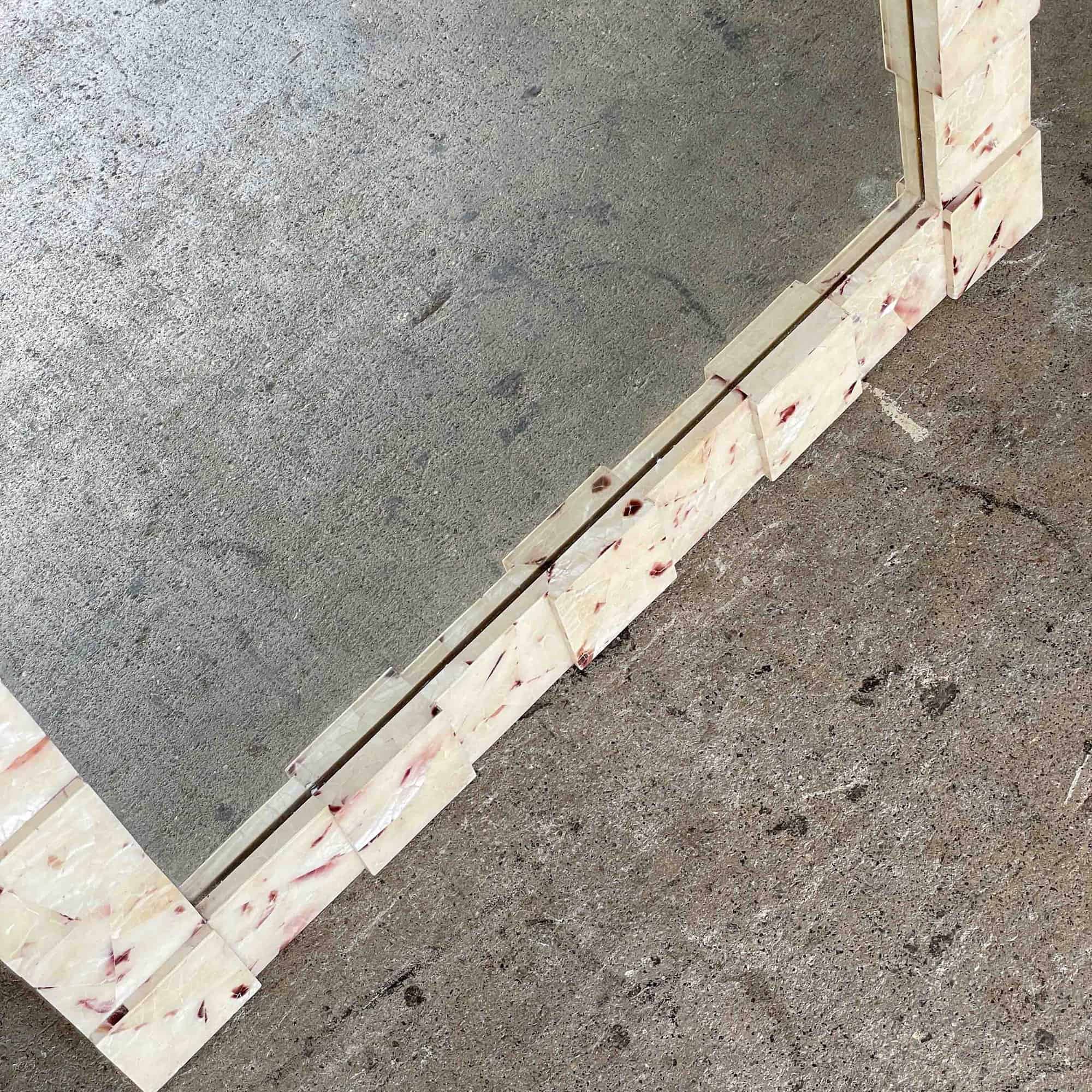 Mother of Pearl Shell Mirror - Pearl White