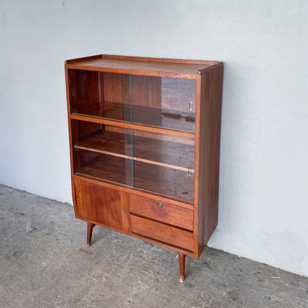 Mid-Century Style Teak Display Cabinet