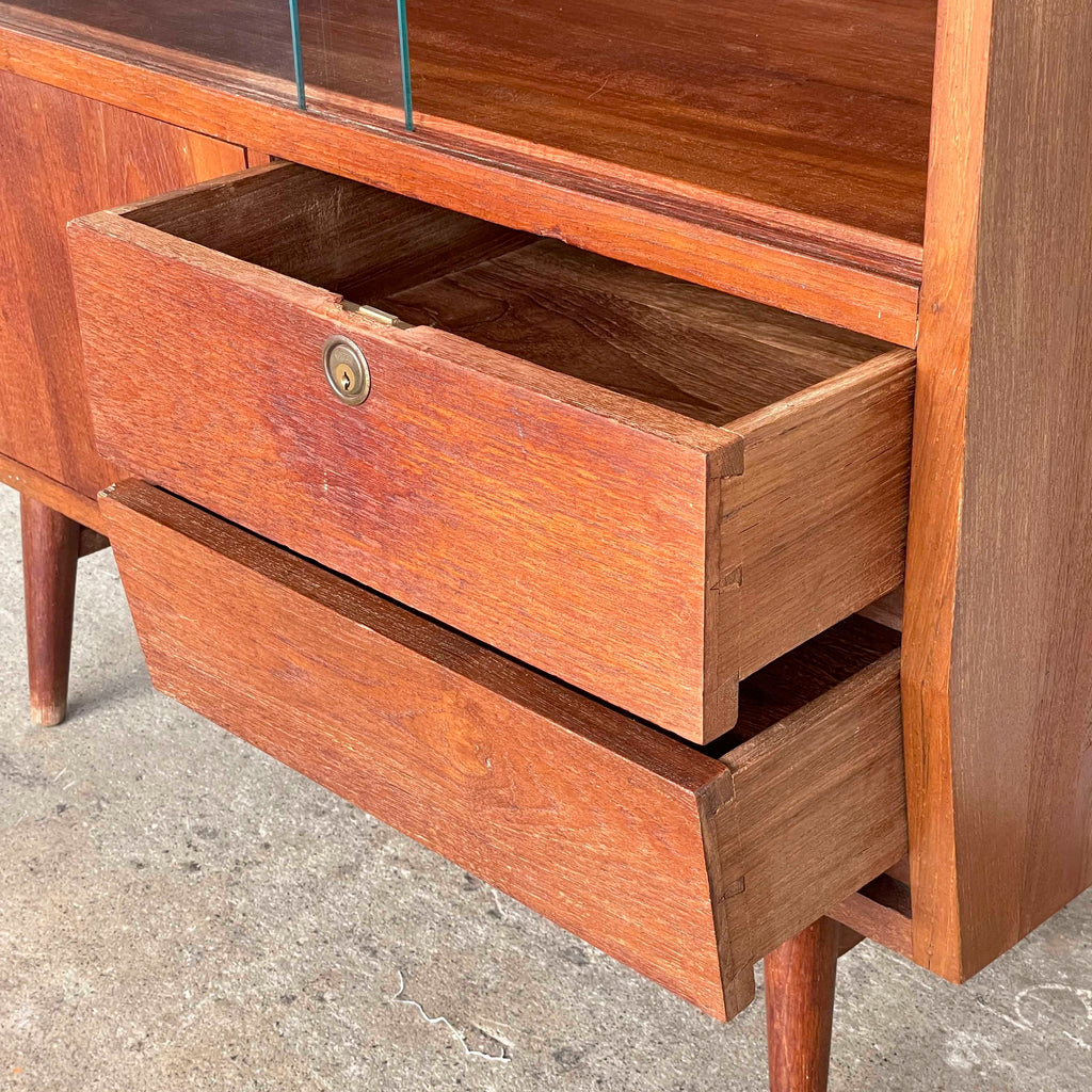 Mid-Century Style Teak Display Cabinet