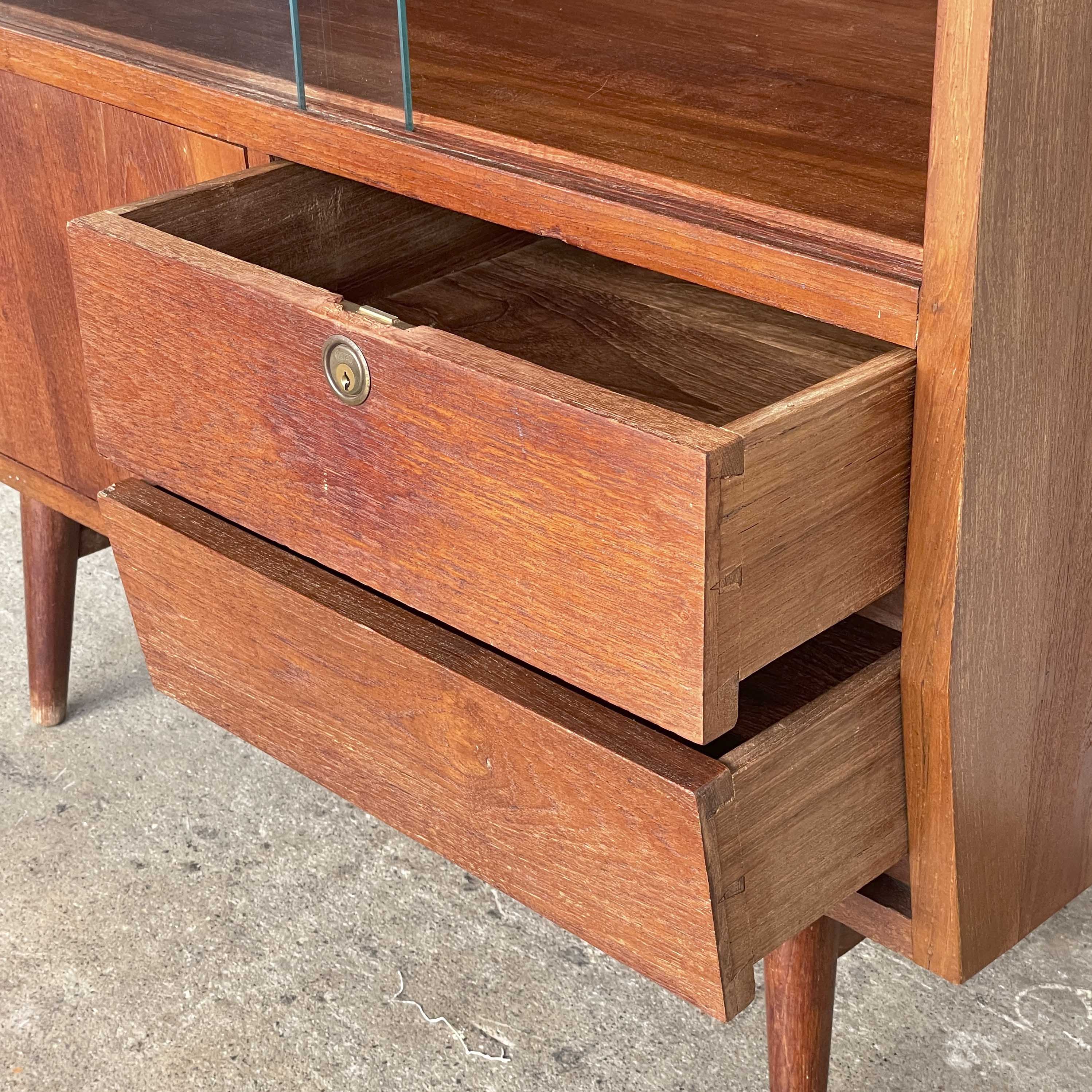 Mid-Century Style Teak Display Cabinet
