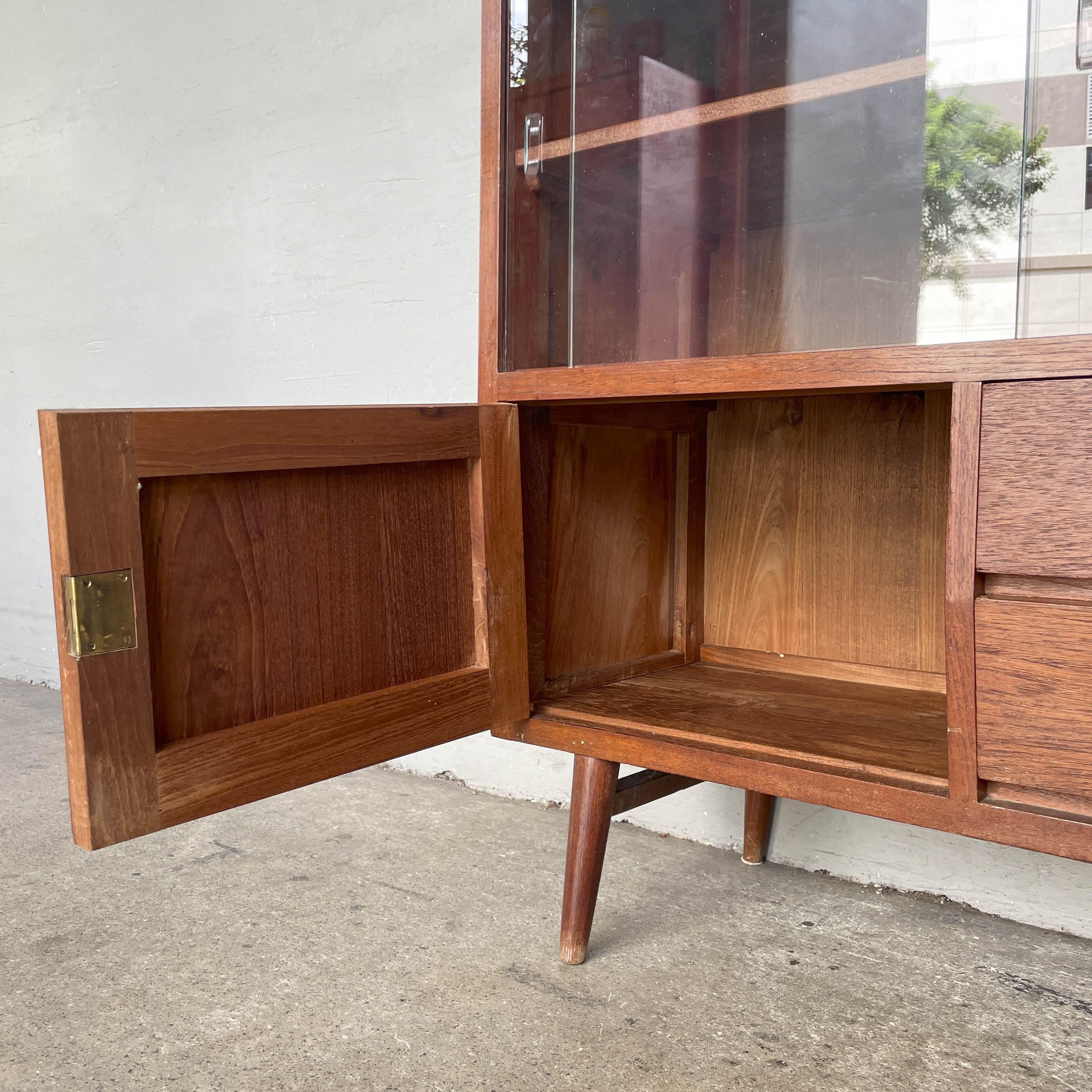 Mid-Century Style Teak Display Cabinet