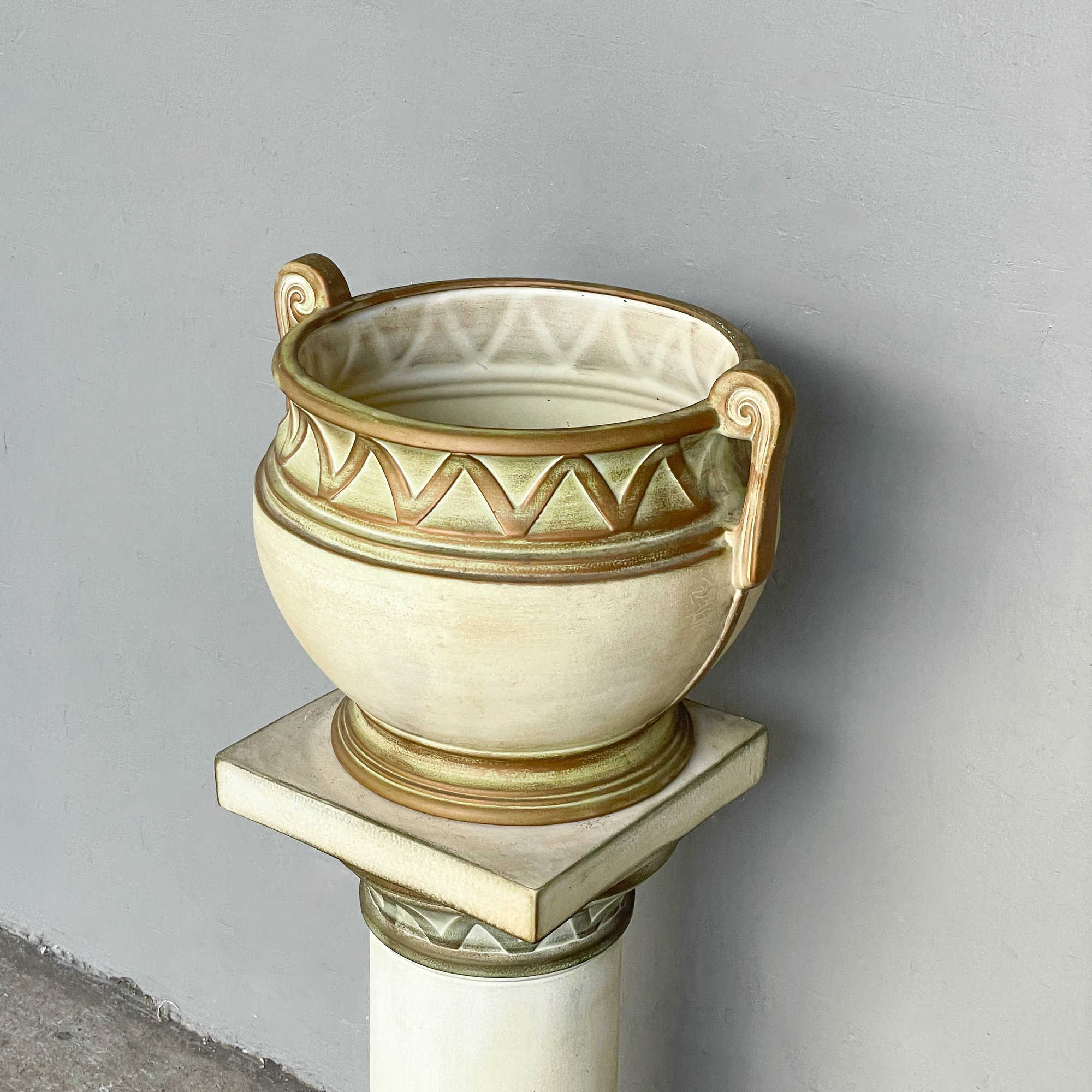 Vintage Ceramiche Battochio (Italy) Pot with Stand
