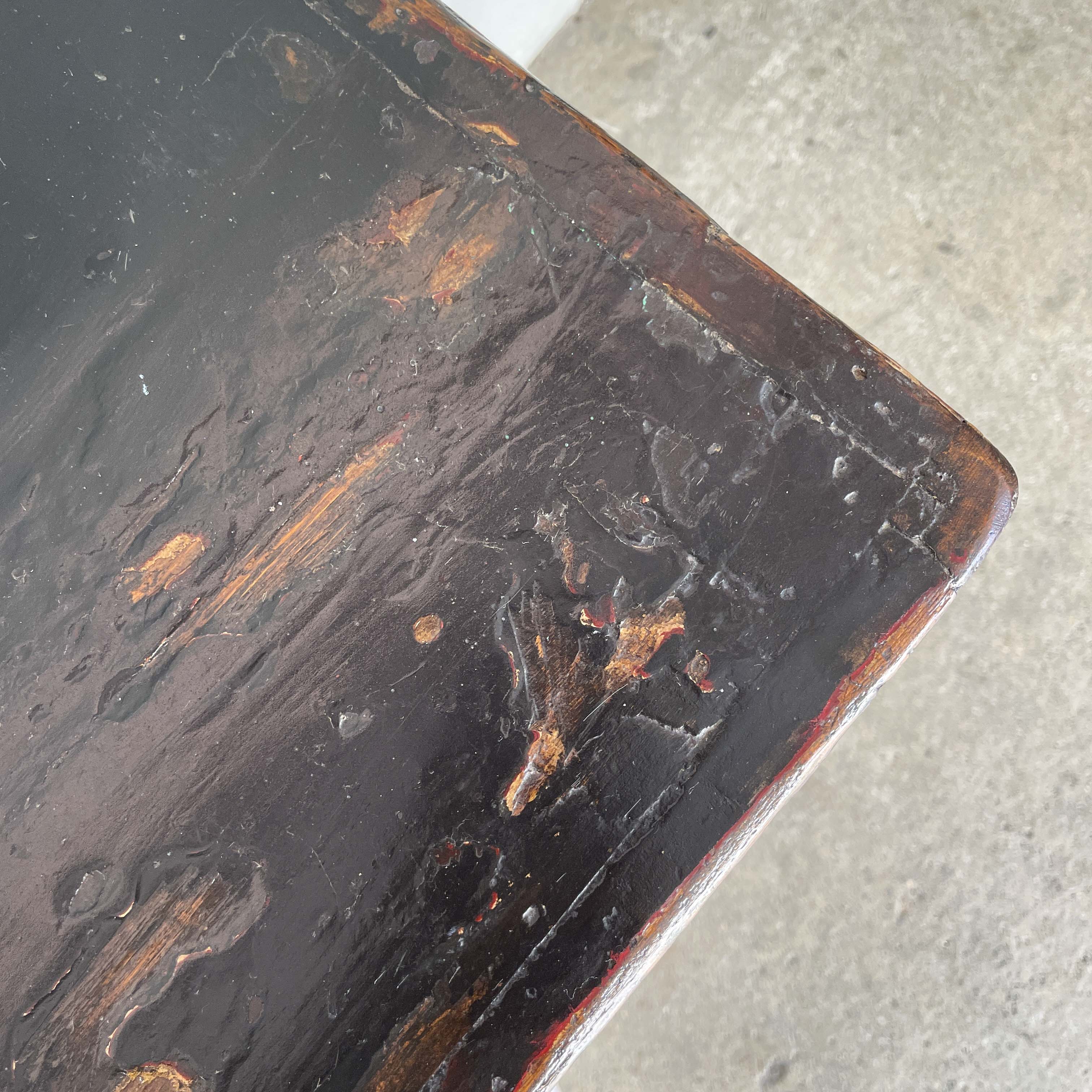 Distressed Lacquered Lotus Elm Sideboard