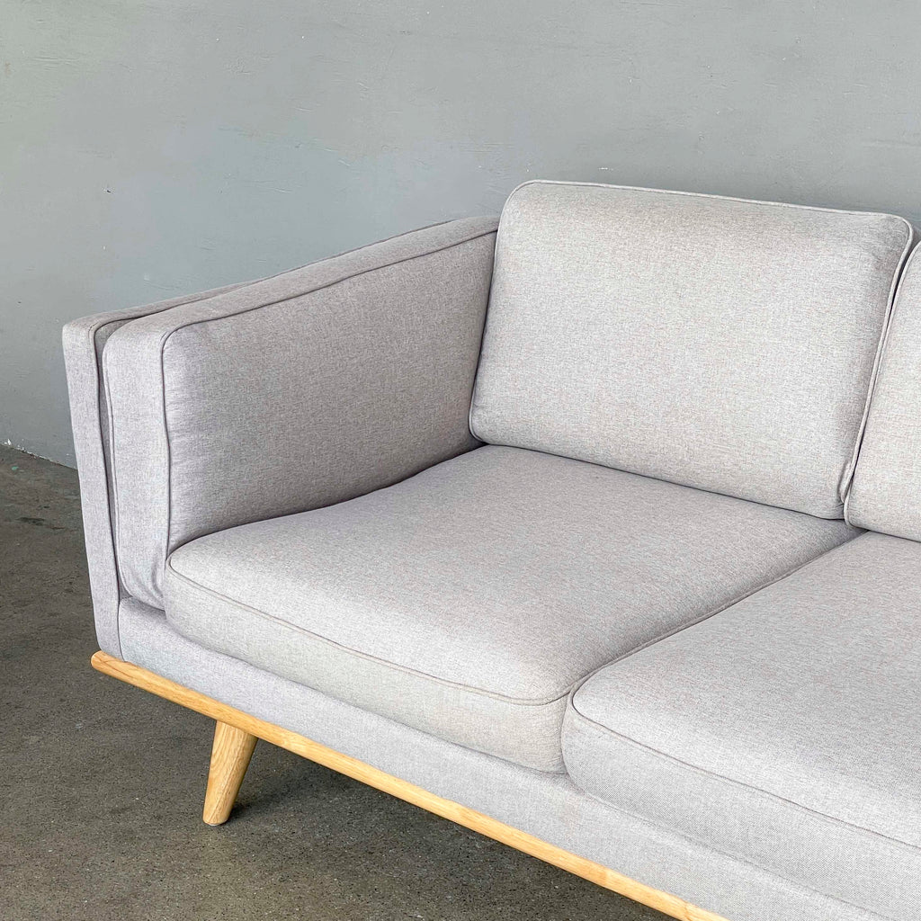 Compact Grey Fabric 2-Seater Sofa