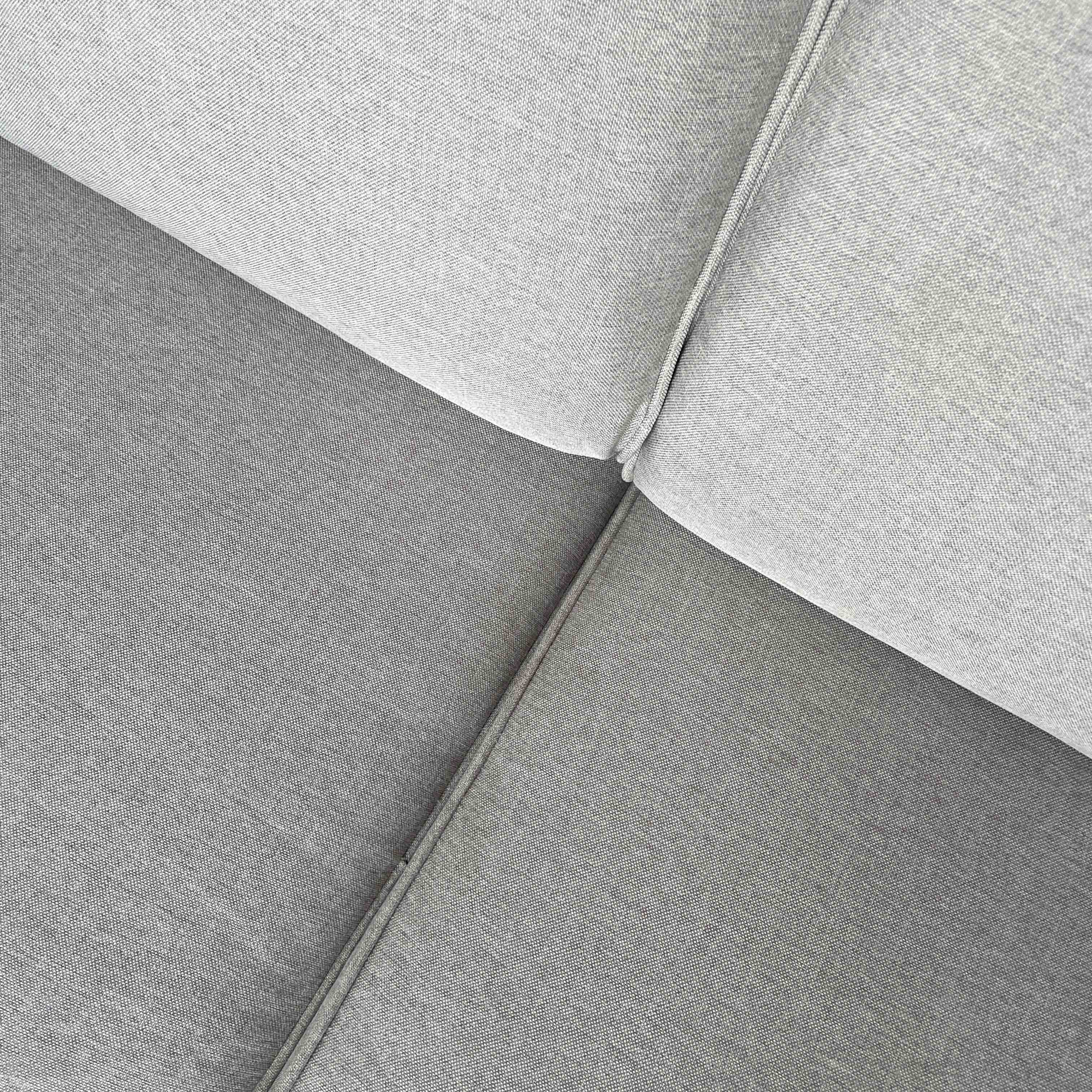 Compact Grey Fabric 2-Seater Sofa