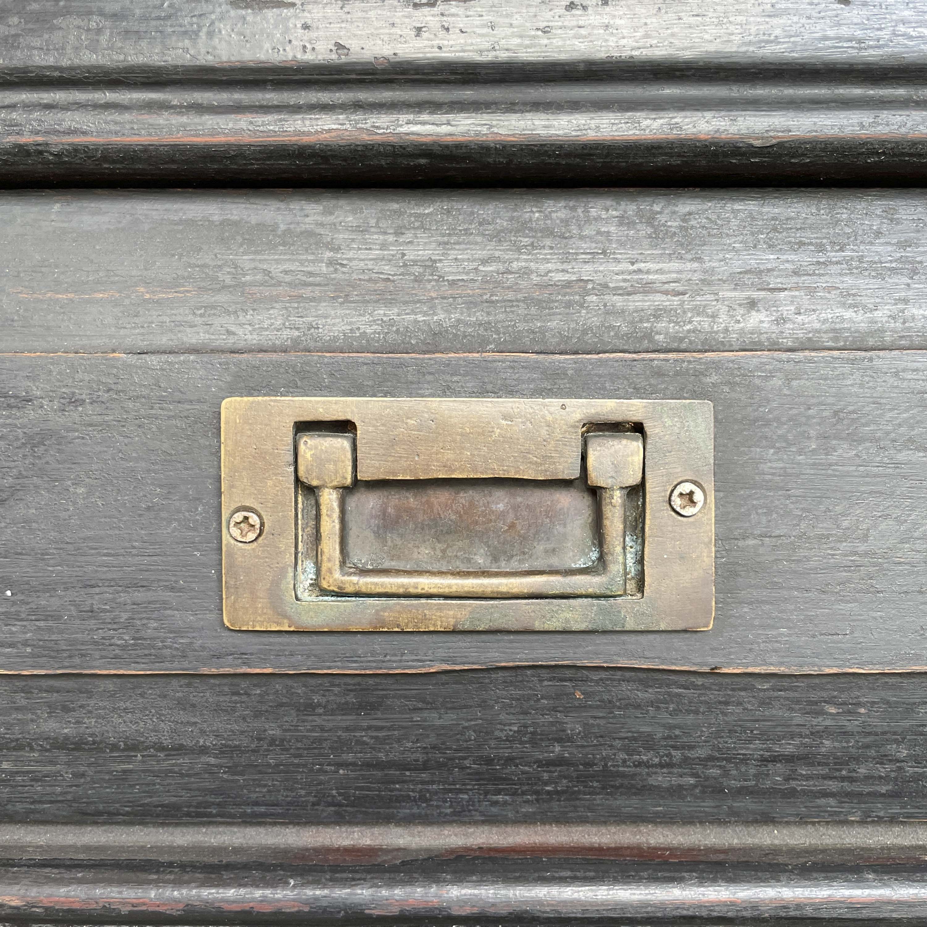 Distressed Black Studio Desk (2 Drawers)