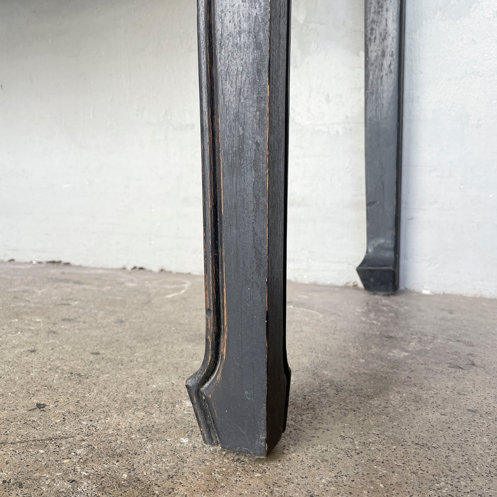 Distressed Black Studio Desk (2 Drawers)