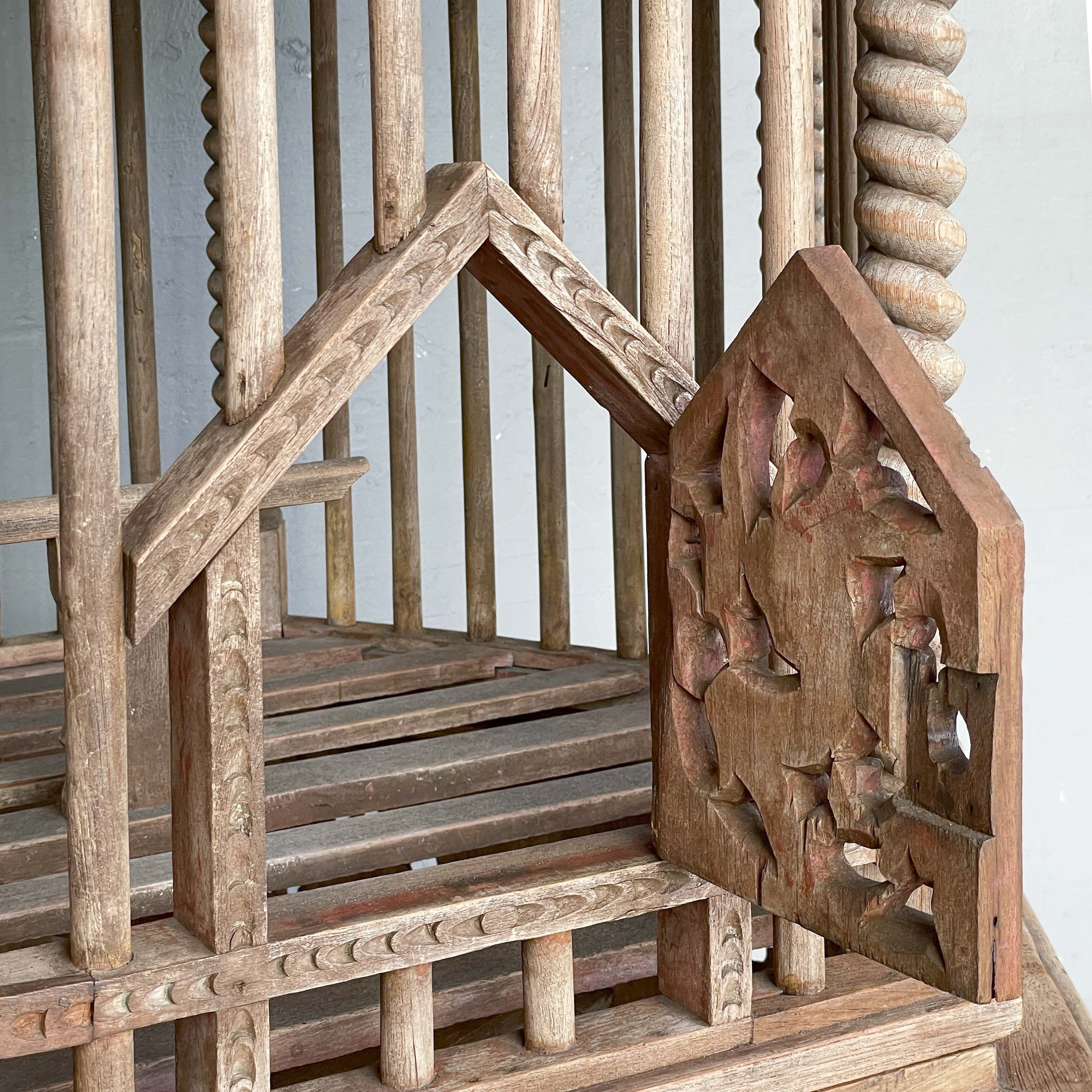 Decorative Wooden Rooster Cage