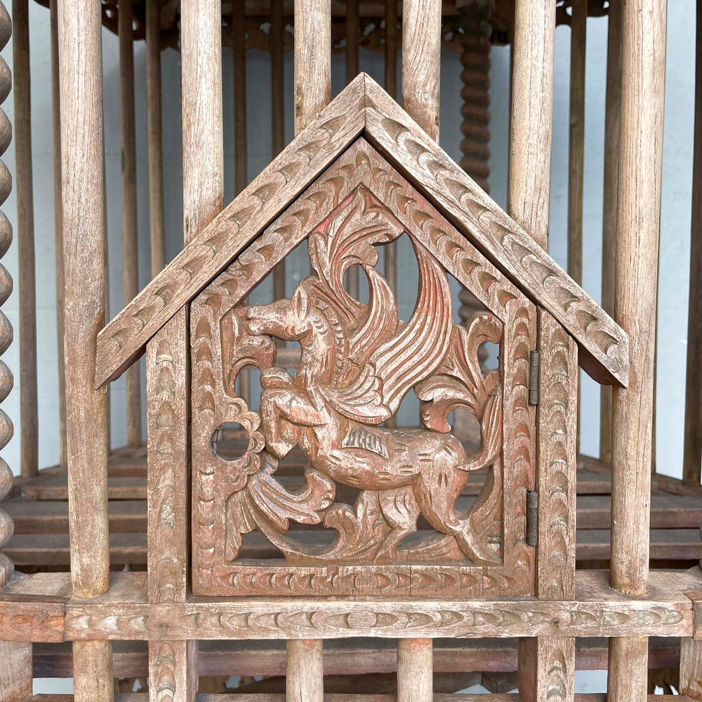Decorative Wooden Rooster Cage