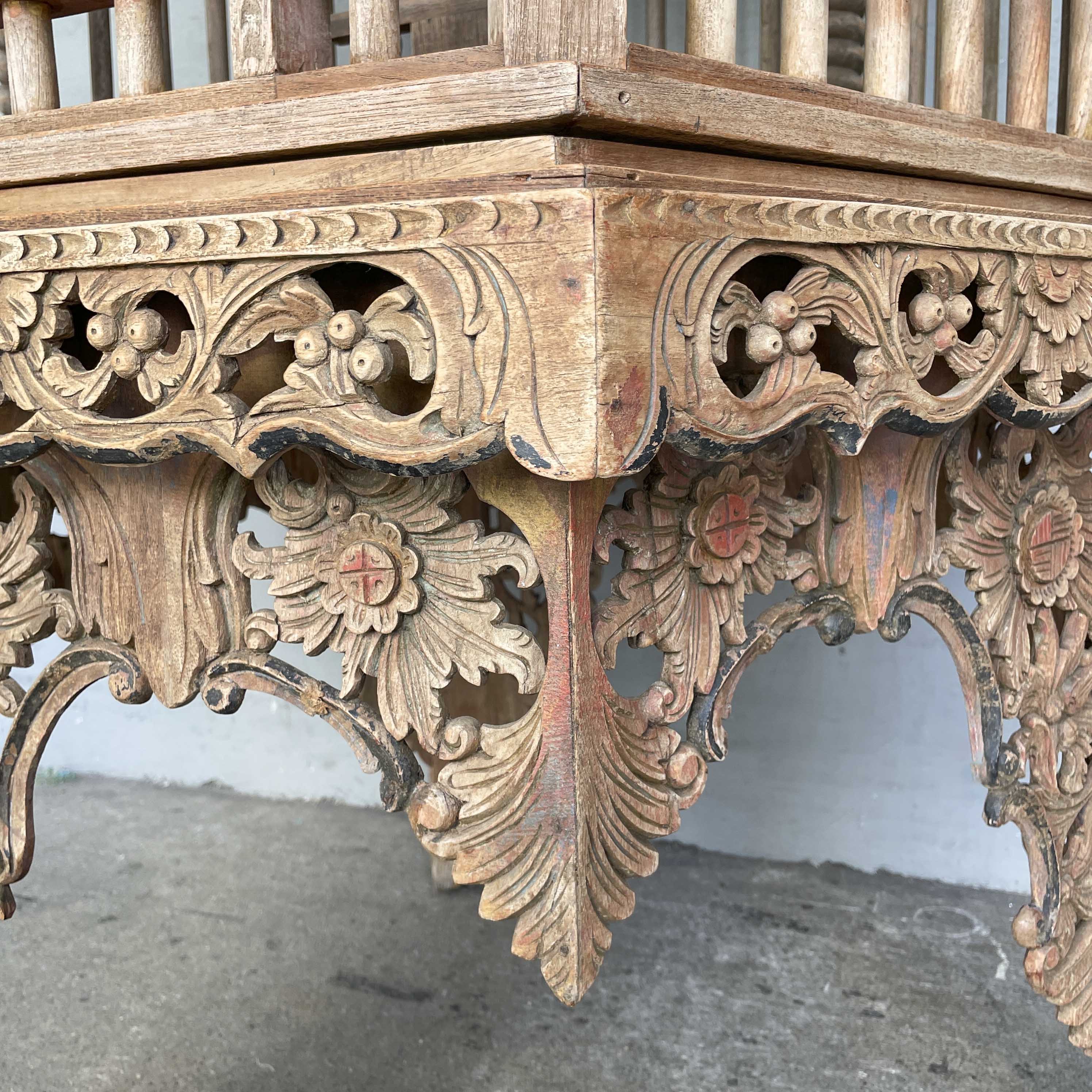 Decorative Wooden Rooster Cage