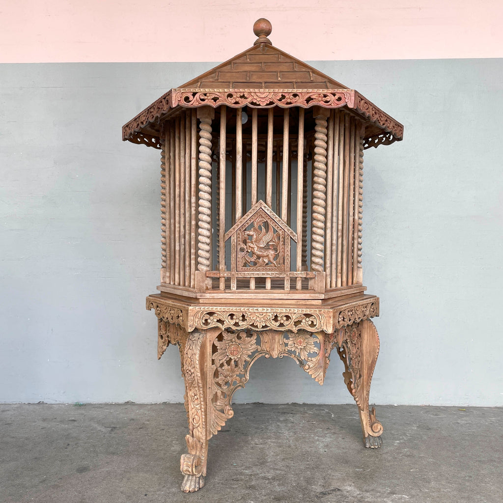 Decorative Wooden Rooster Cage