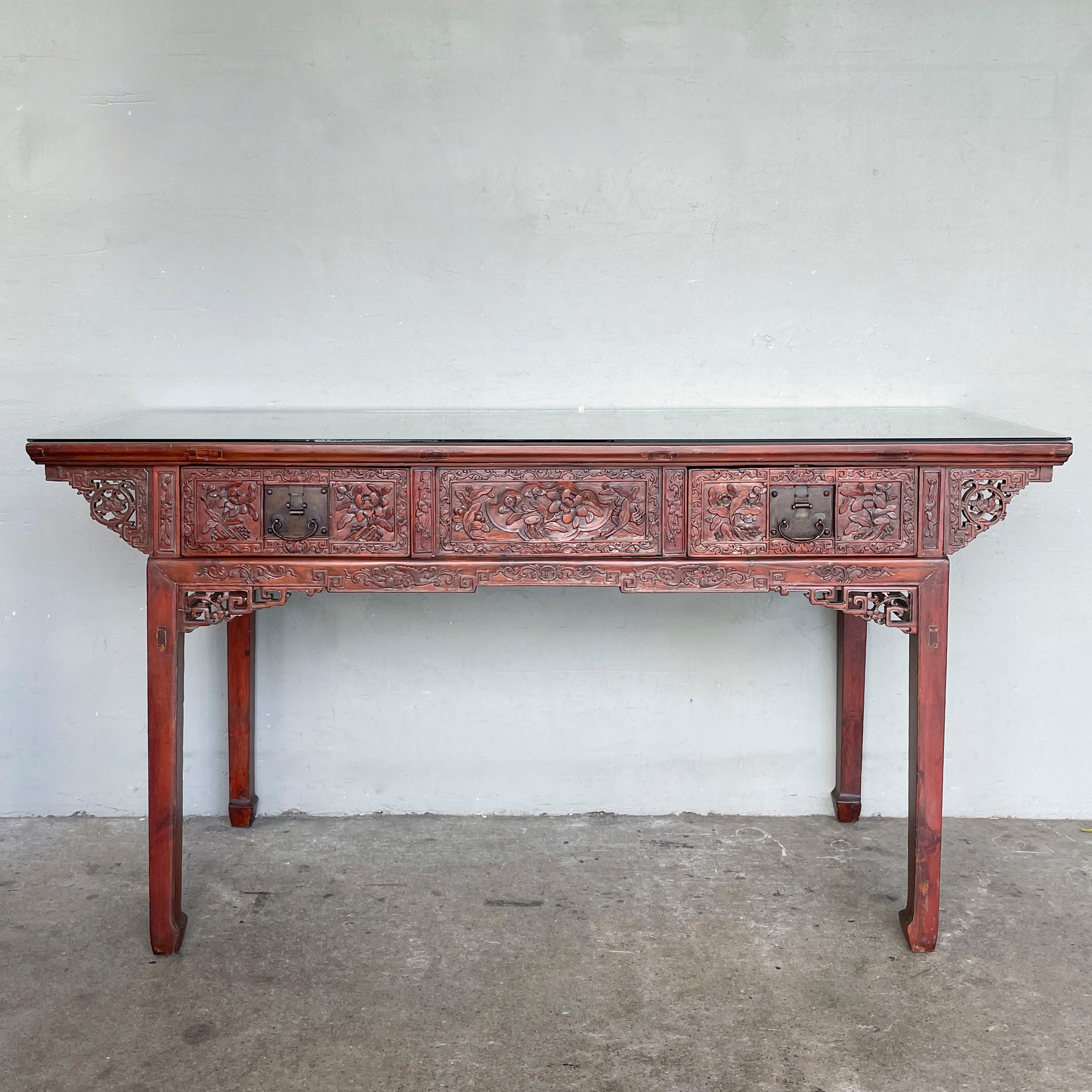Double-Sided Oriental Console Table