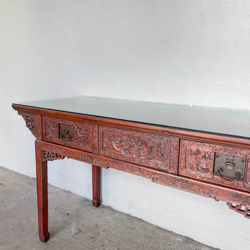 Double-Sided Oriental Console Table