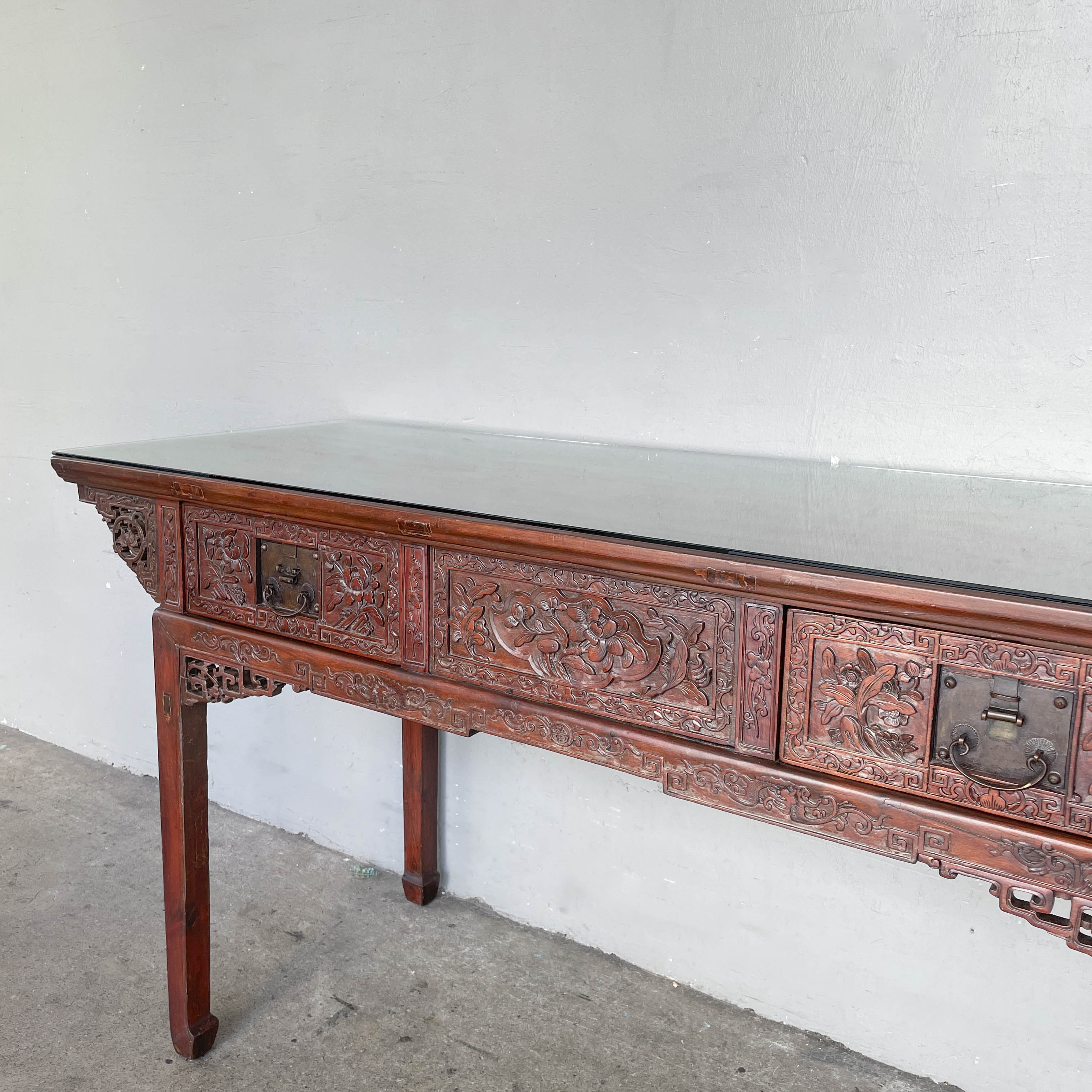 Double-Sided Oriental Console Table