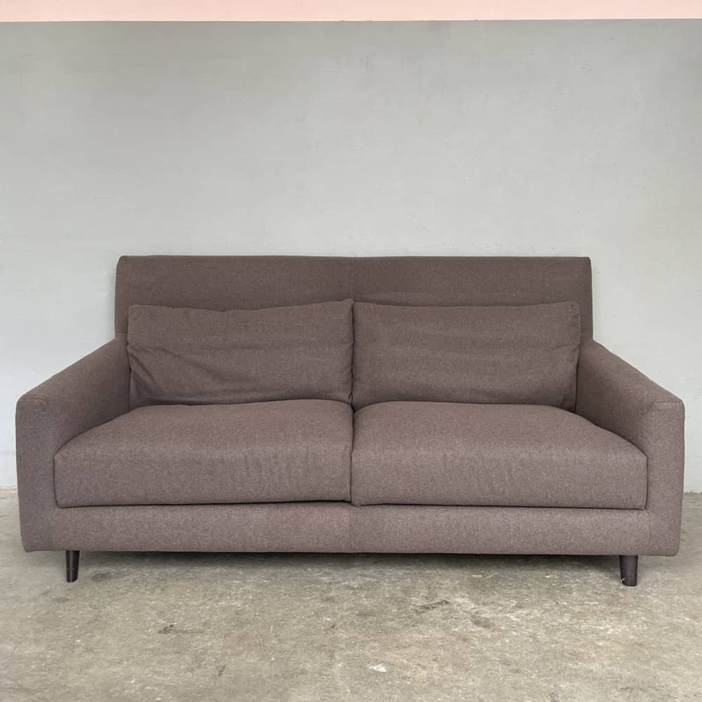 Sancal 2-Seater Sofa in Brown Wool