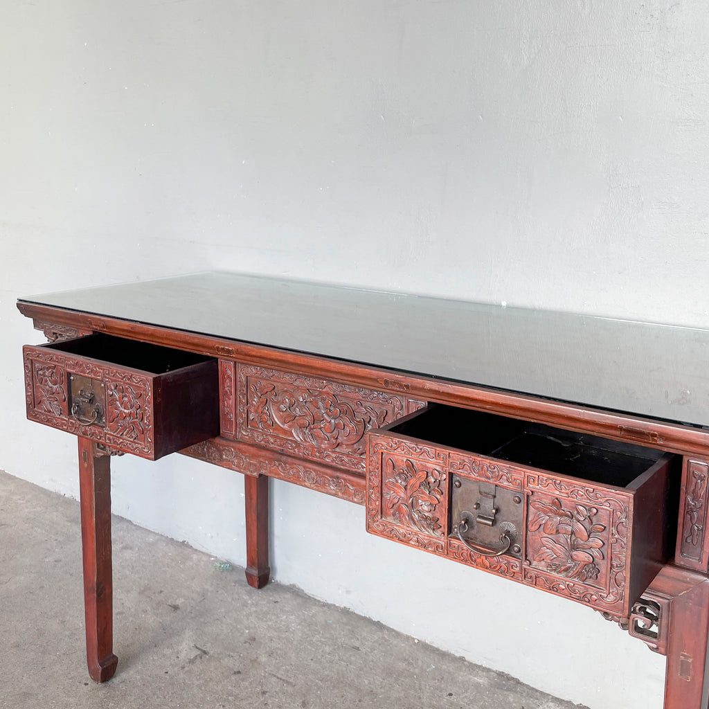 Double-Sided Oriental Console Table