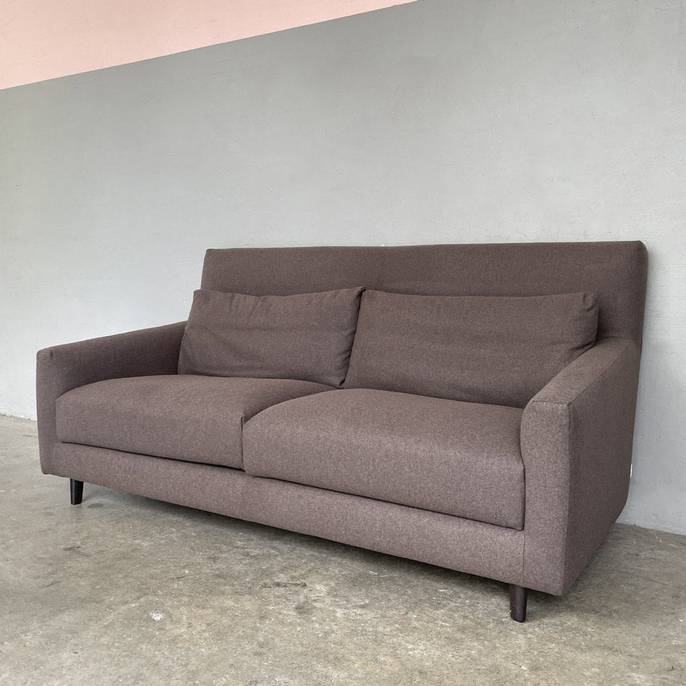 Sancal 2-Seater Sofa in Brown Wool