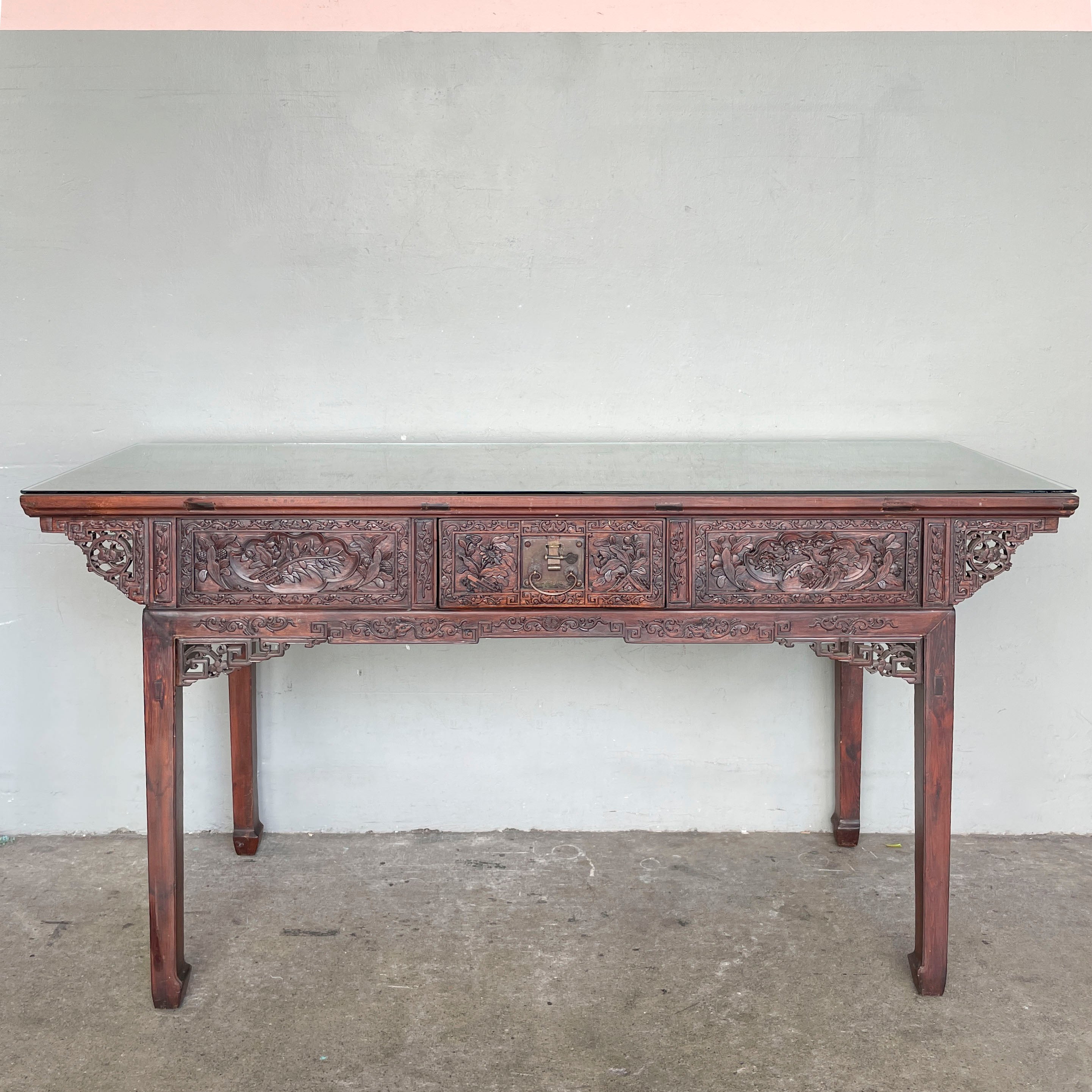 Double-Sided Oriental Console Table