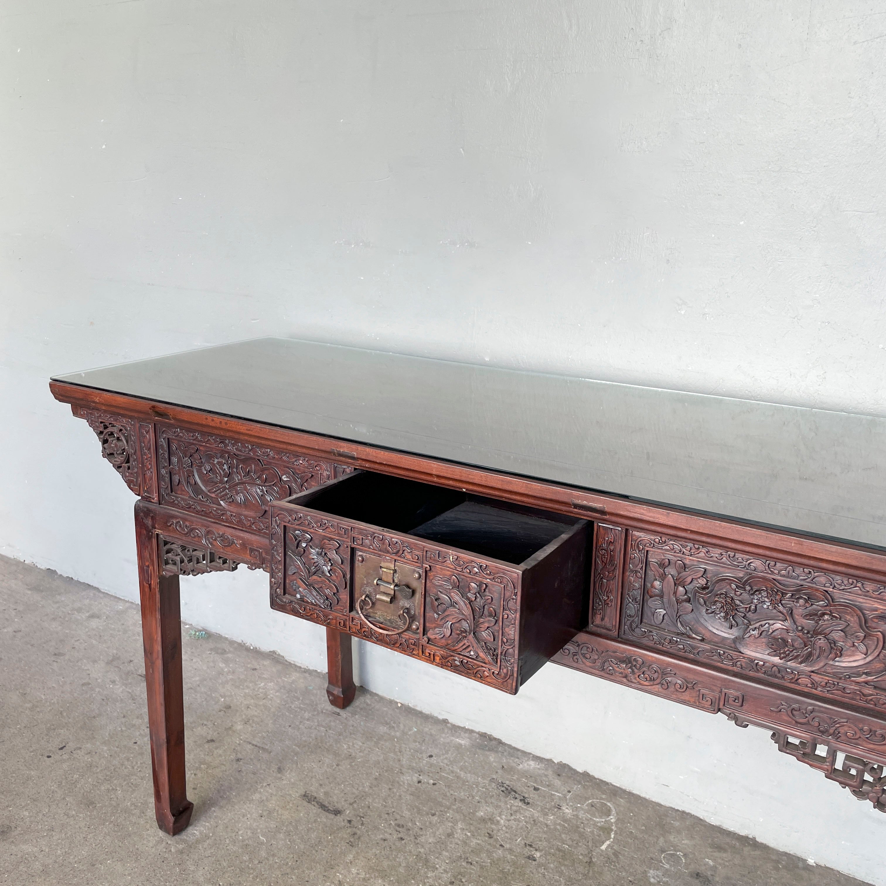 Double-Sided Oriental Console Table