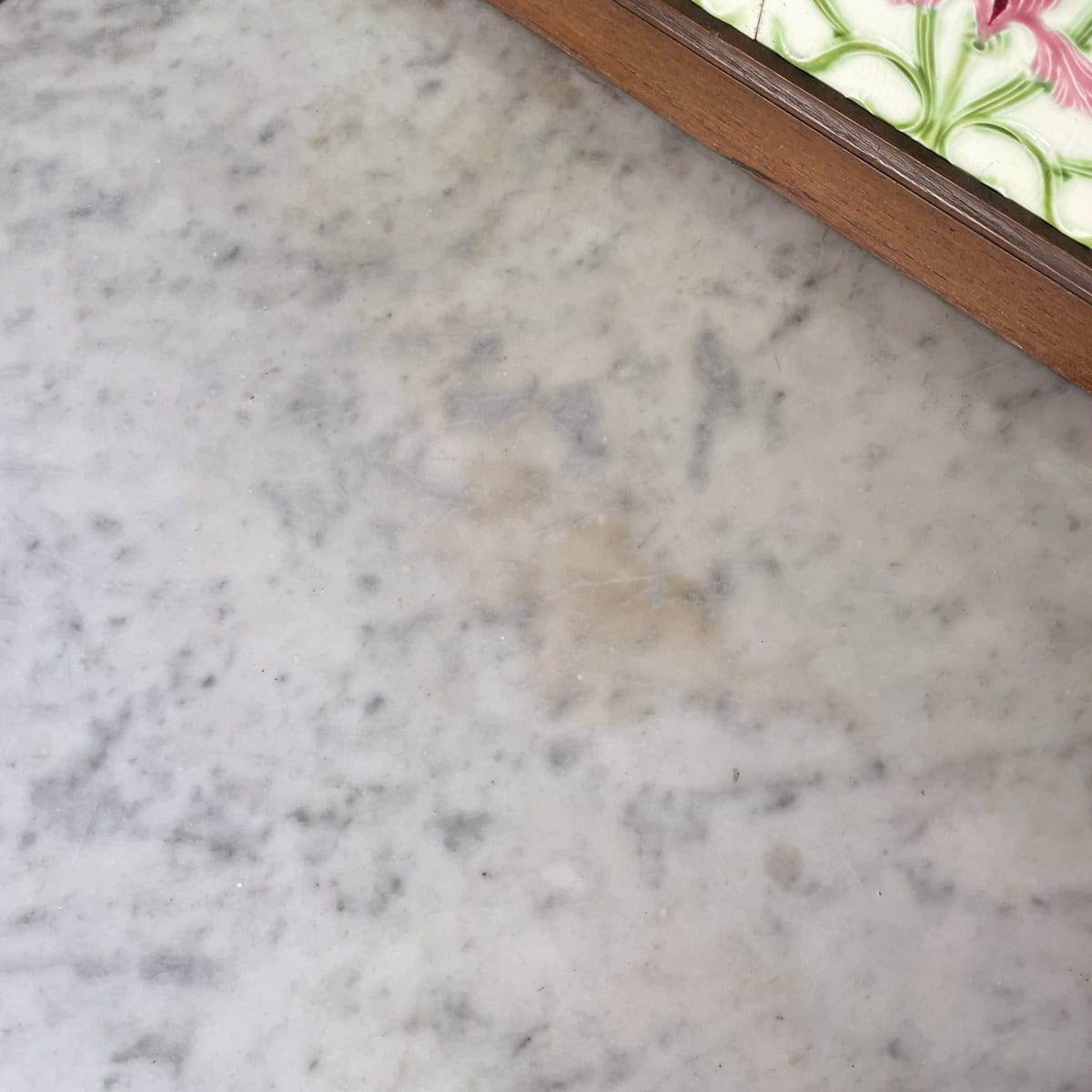 Vintage Colonial Vanity Table with Marble Top