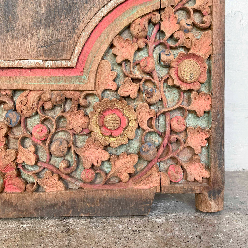 Carved Teak Decorative Door Panel