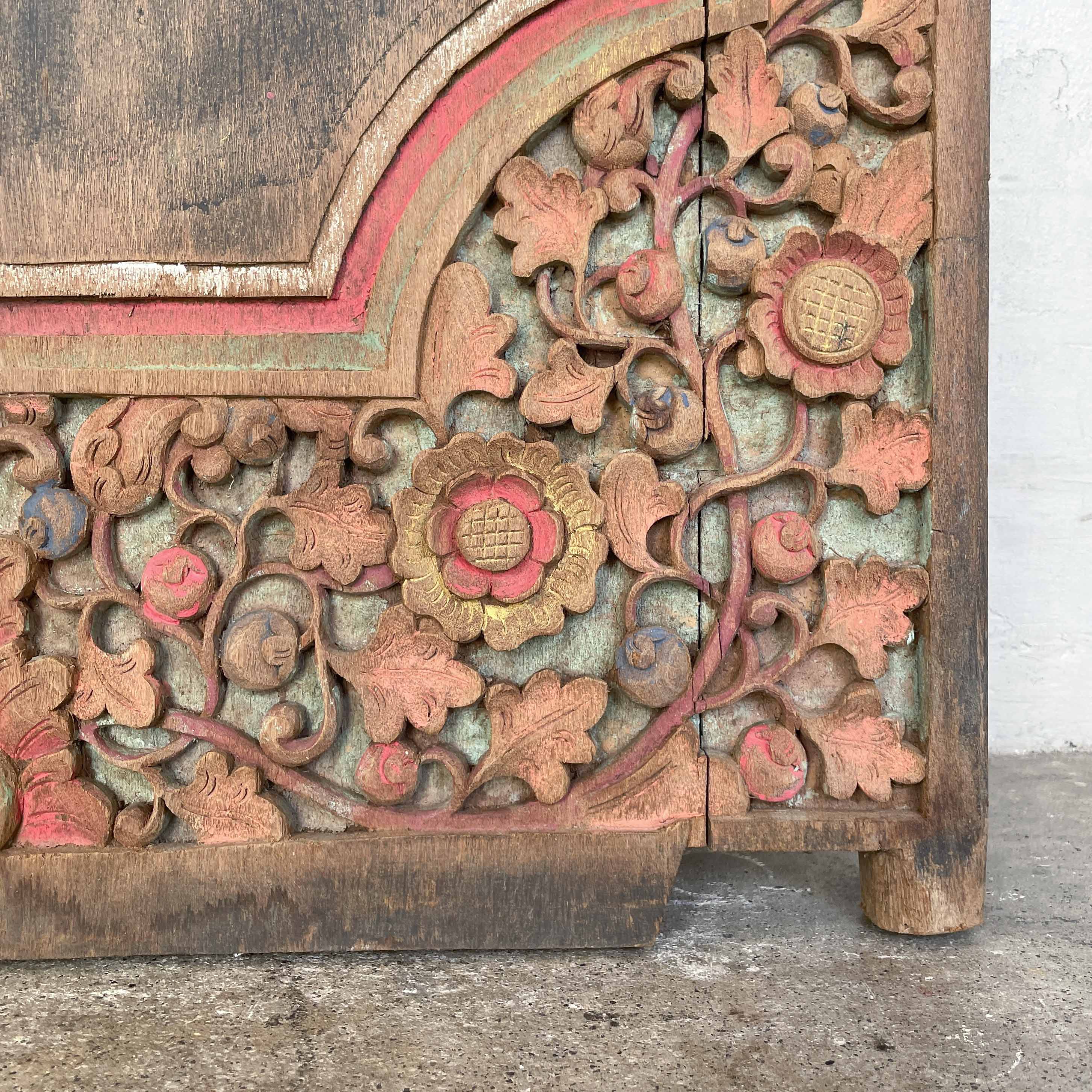 Carved Teak Decorative Door Panel