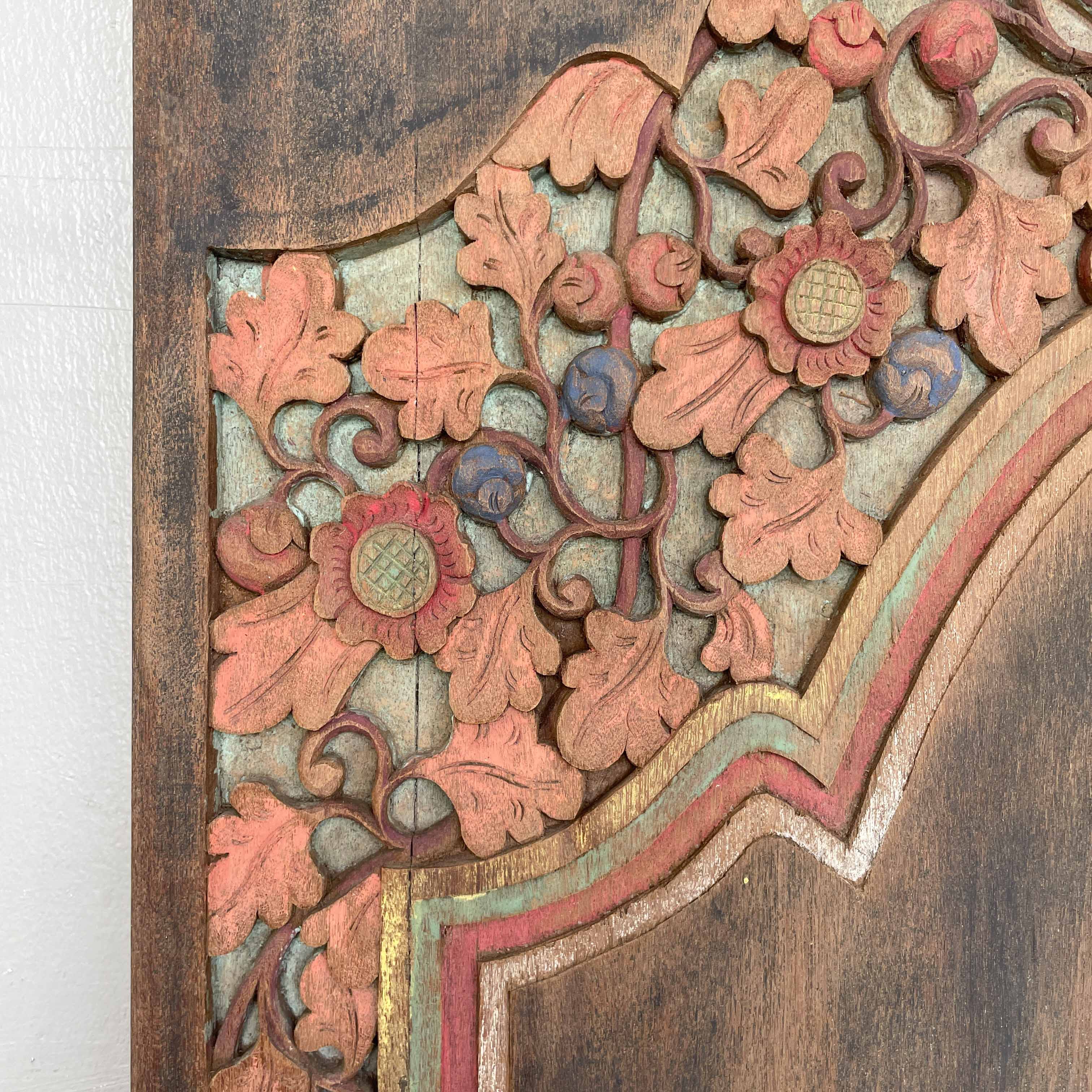 Carved Teak Decorative Door Panel