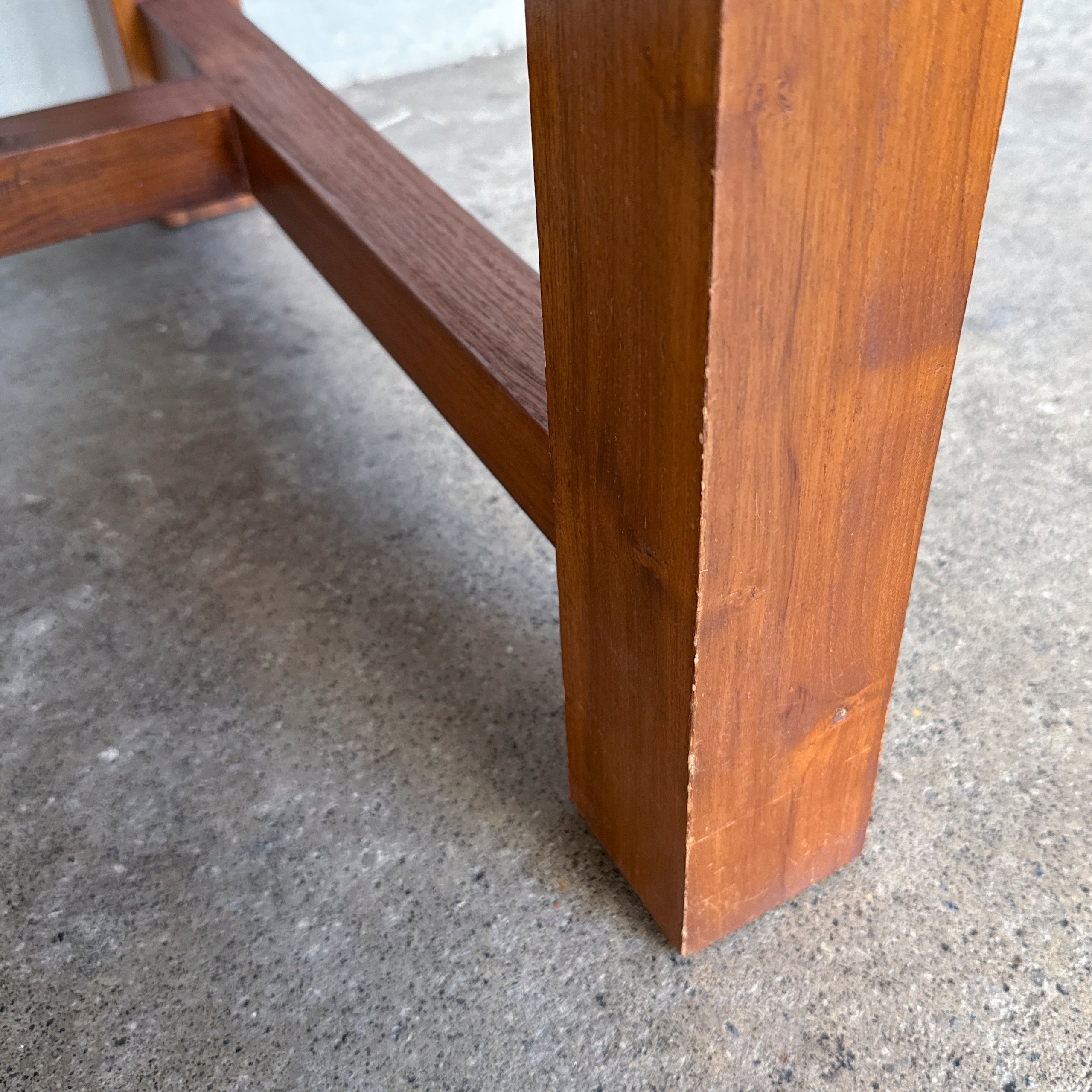 Solid Teak Desk with Organiser Hutch
