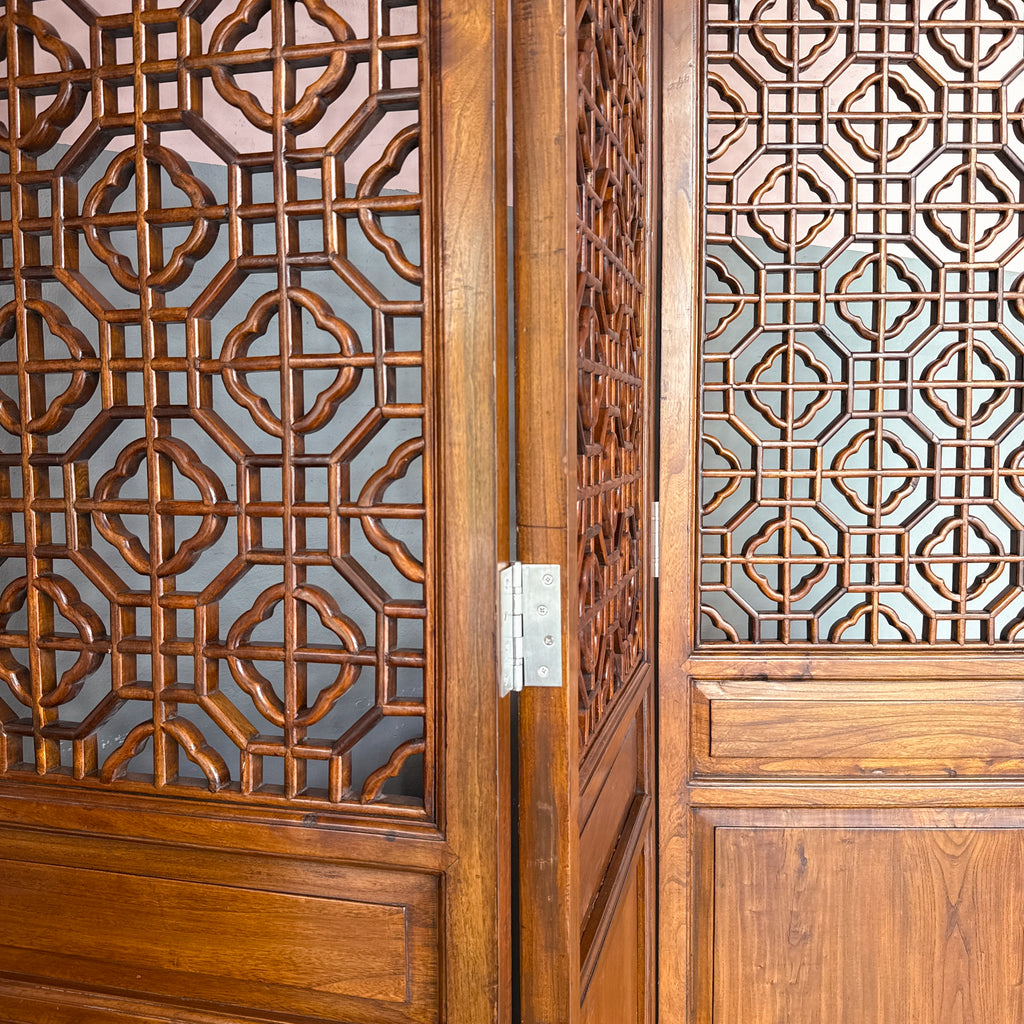 Elm Geometric Fretwork Tall Partition