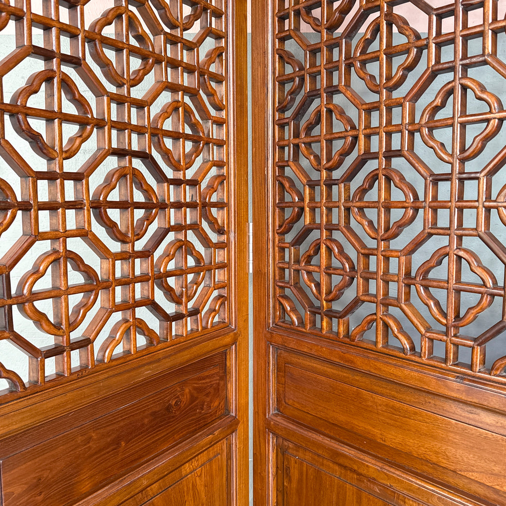 Elm Geometric Fretwork Tall Partition