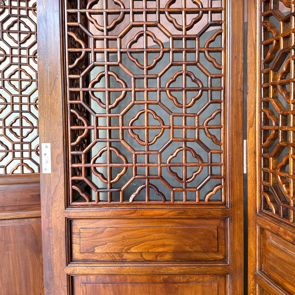 Elm Geometric Fretwork Tall Partition