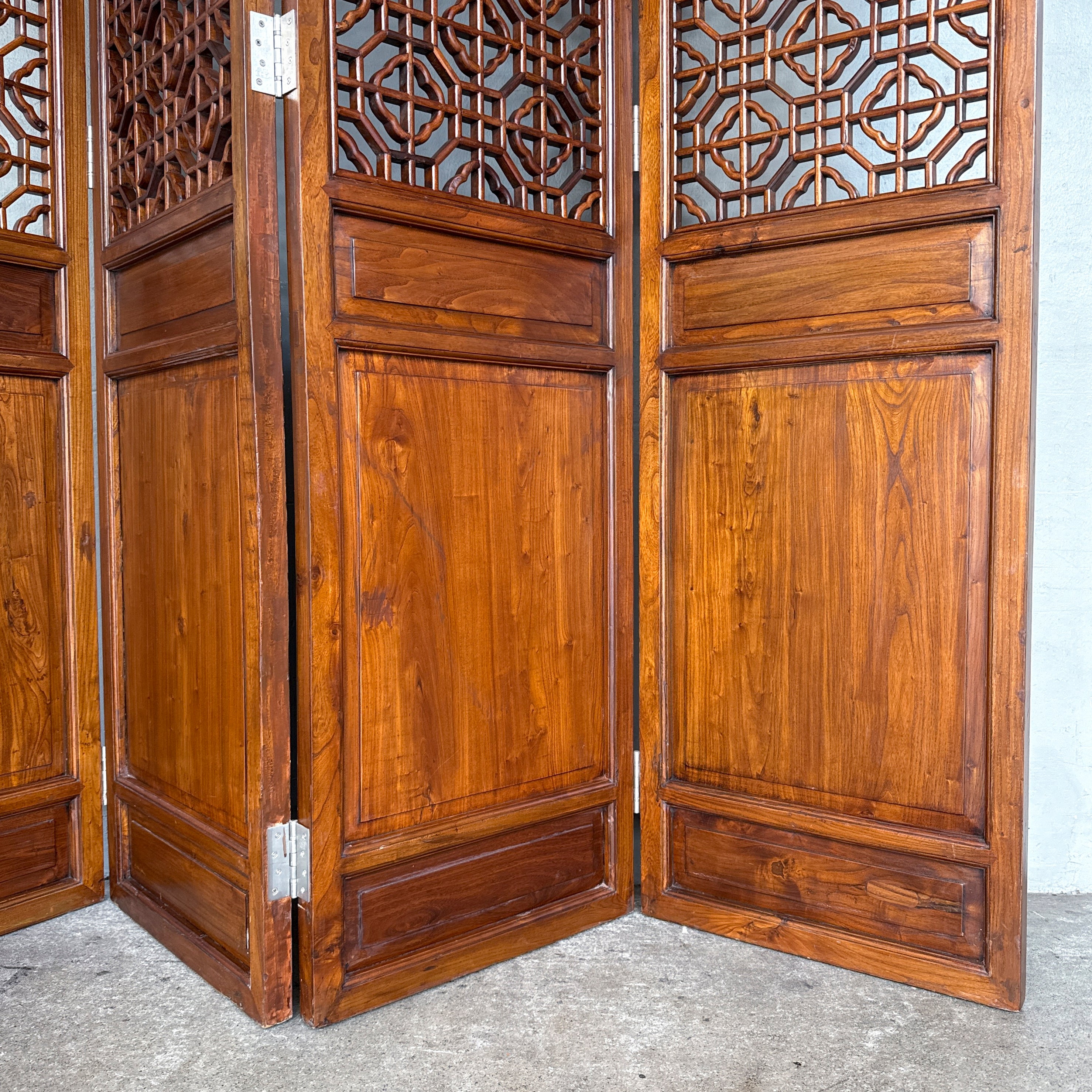 Elm Geometric Fretwork Tall Partition
