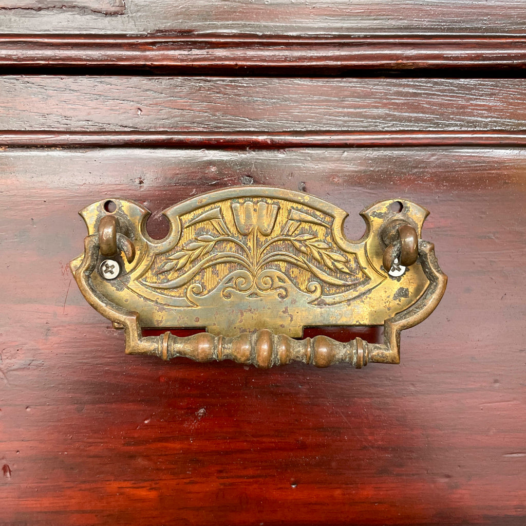 Refurbished Console with Brass Handles
