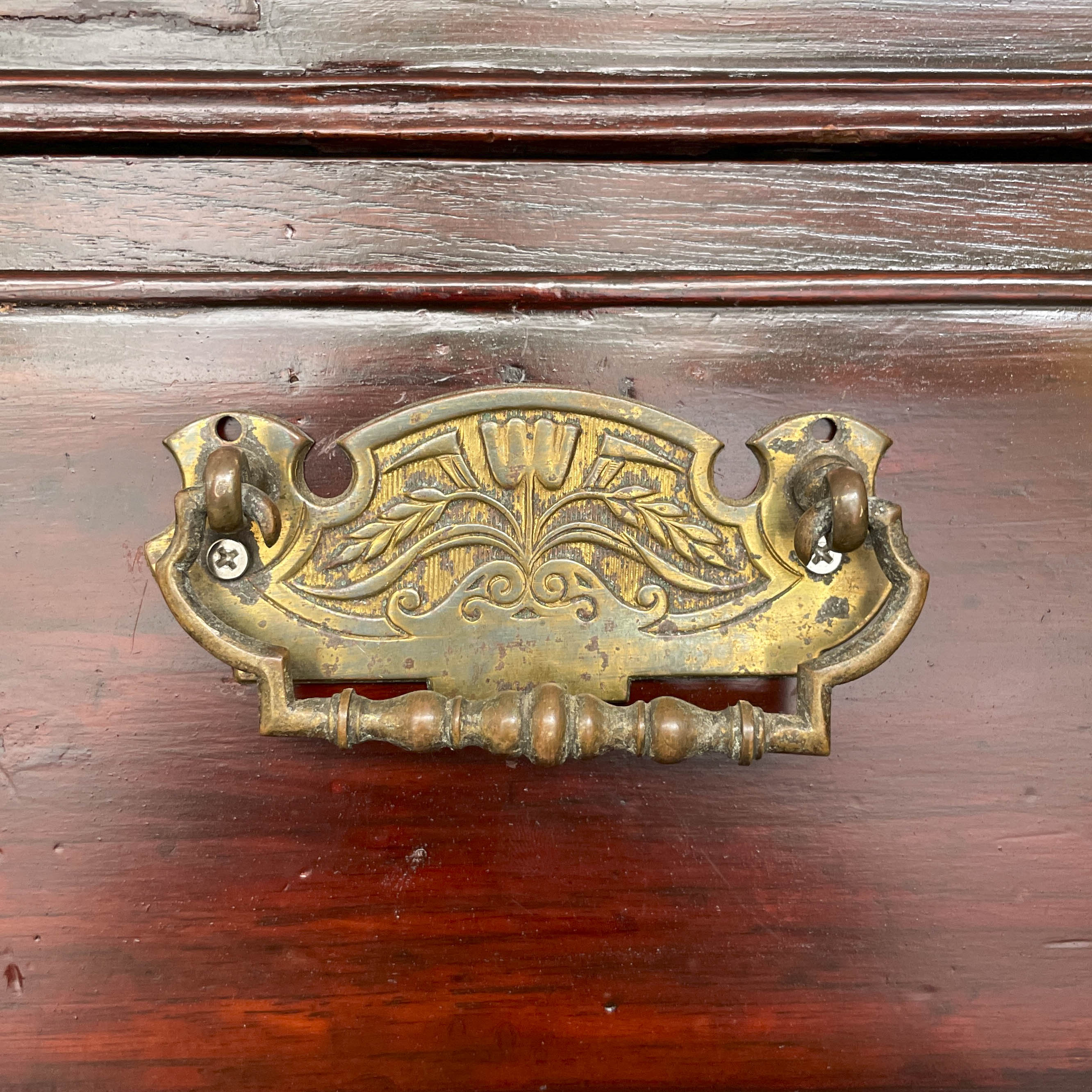 Refurbished Console with Brass Handles