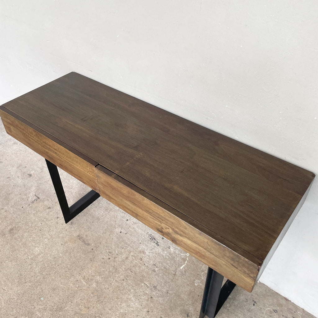 Mango Wood Console with Metal Legs