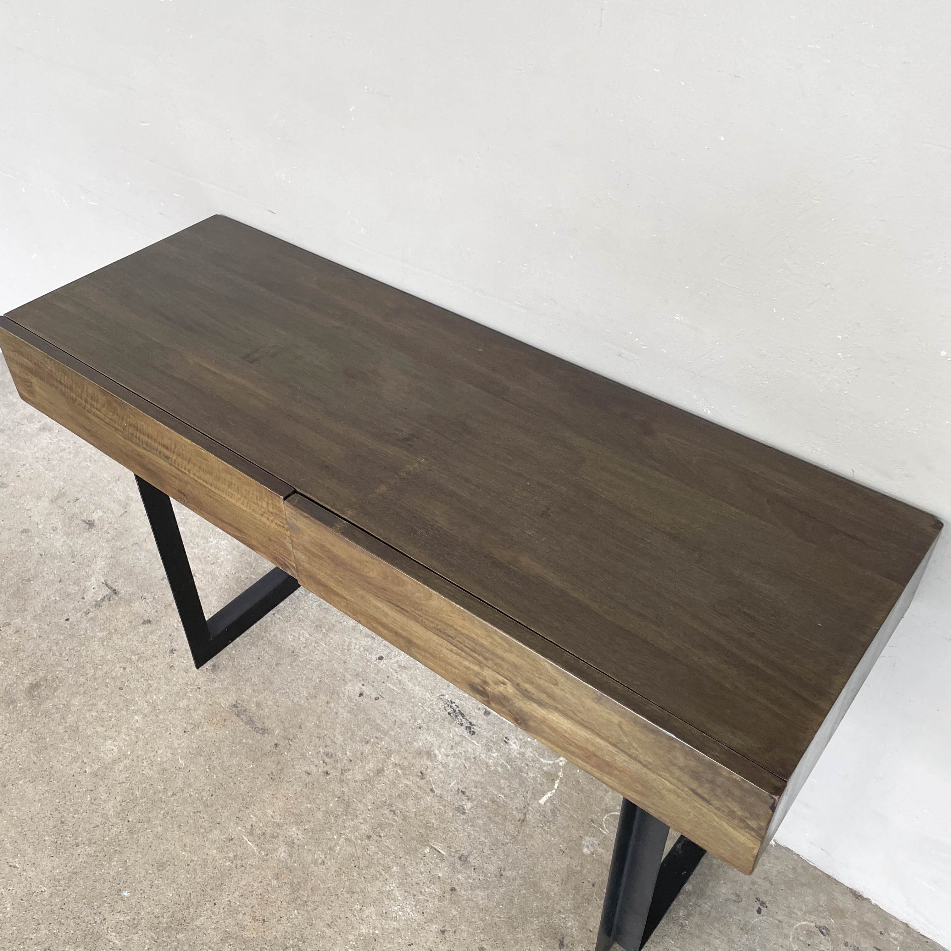 Mango Wood Console with Metal Legs