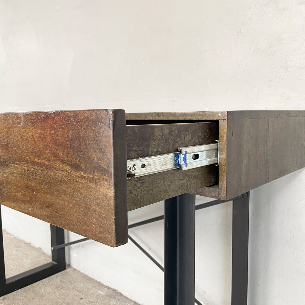 Mango Wood Console with Metal Legs