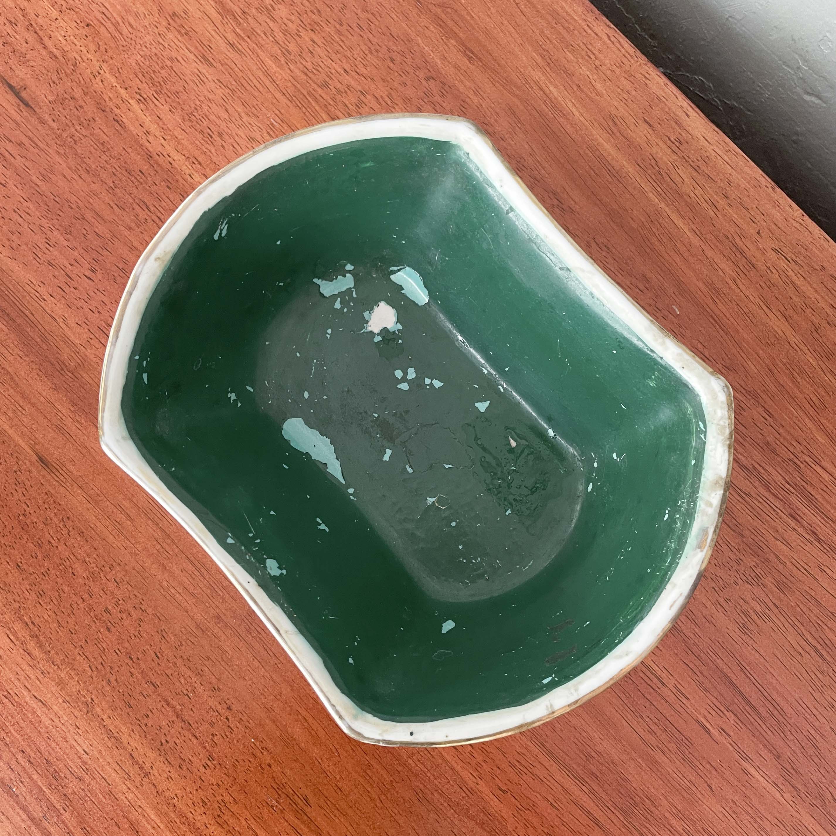 Vintage Chinese Porcelain Footed Dish - Lobed Rectangular