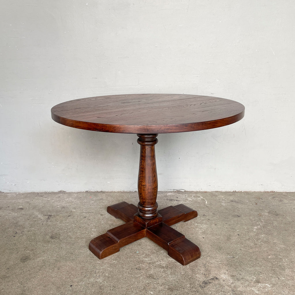 Refurbished Round Pedestal Dining Table