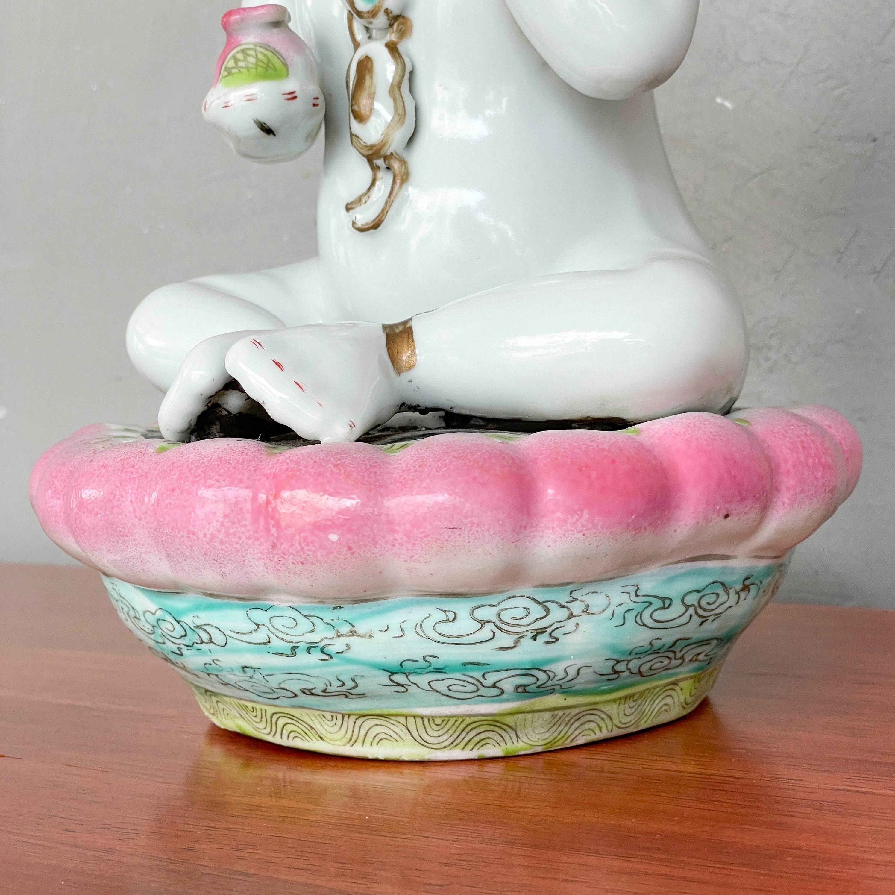 Chinese Porcelain Boy on Lotus