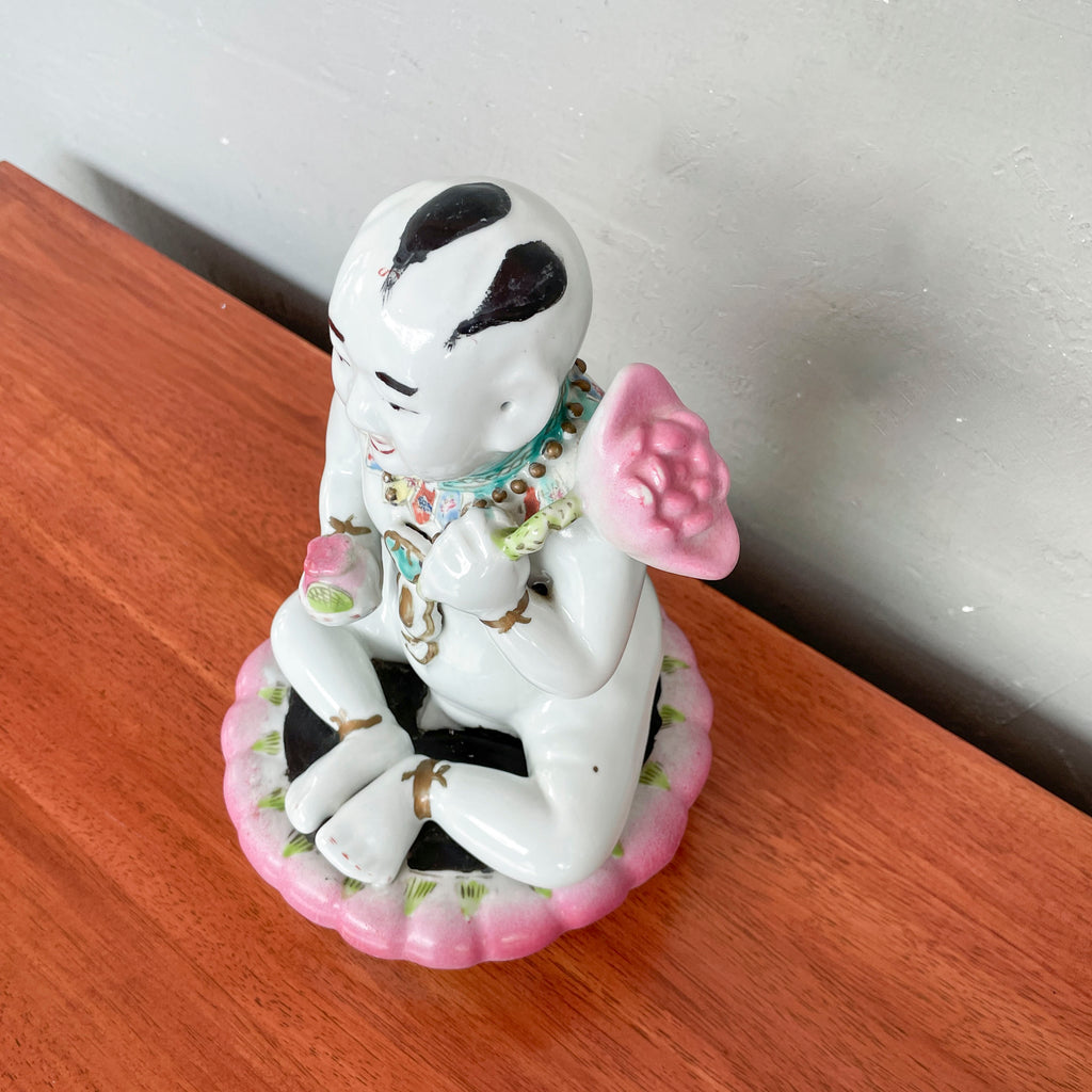 Chinese Porcelain Boy on Lotus
