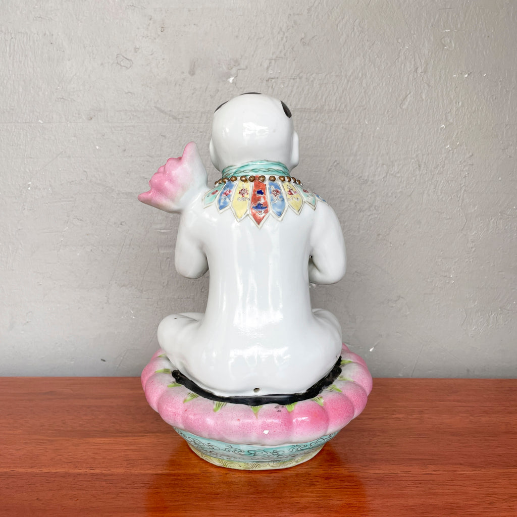 Chinese Porcelain Boy on Lotus