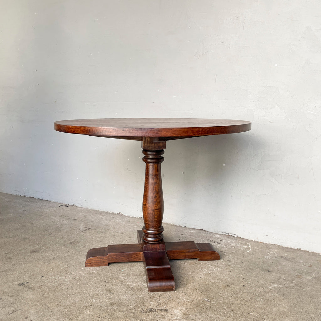 Refurbished Round Pedestal Dining Table