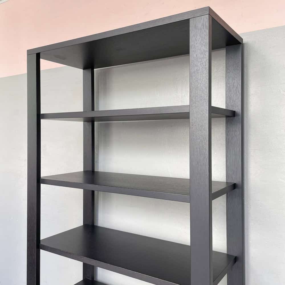 Five-Tier Black Open Shelf