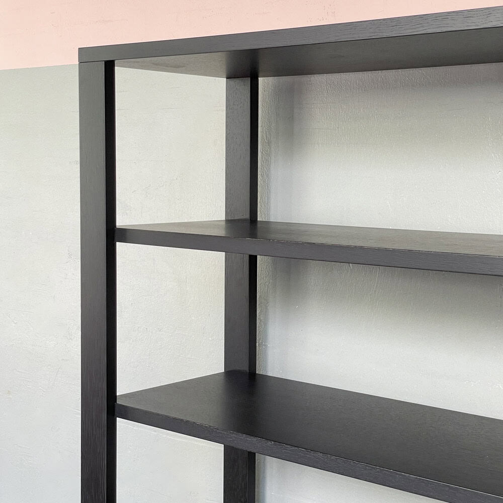 Five-Tier Black Open Shelf