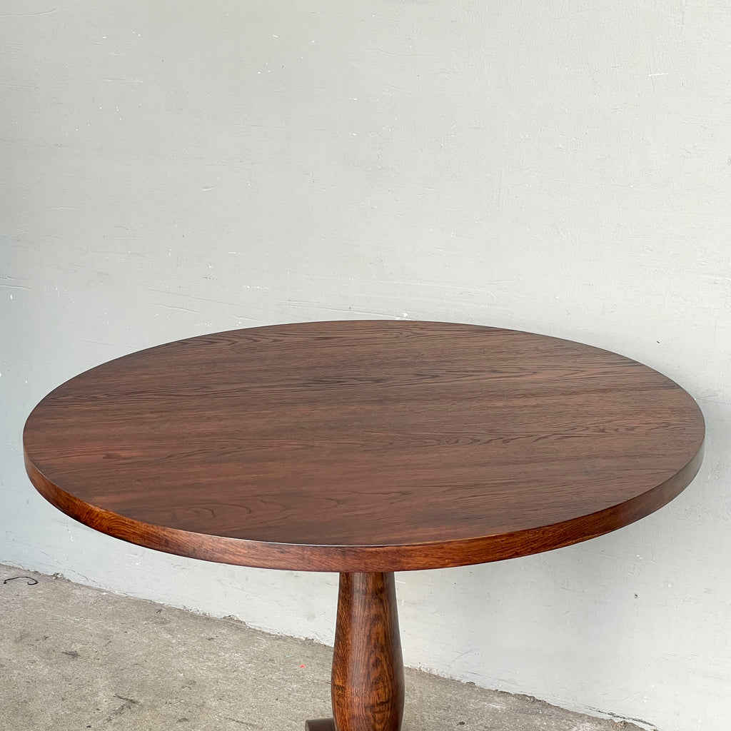 Refurbished Round Pedestal Dining Table