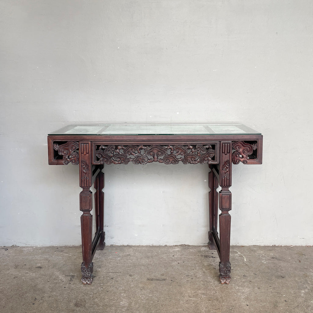Blackwood Console with Porcelain Landscape Tiles