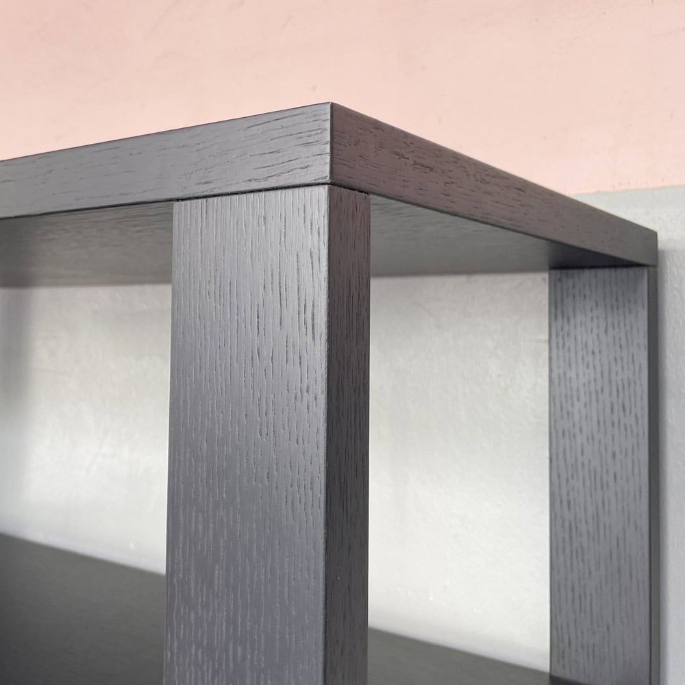 Five-Tier Black Open Shelf