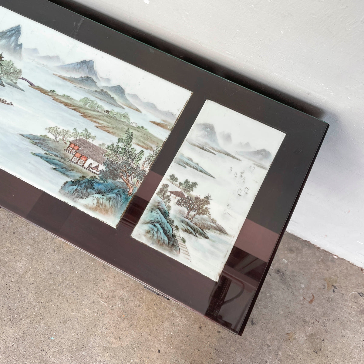 Blackwood Console with Porcelain Landscape Tiles