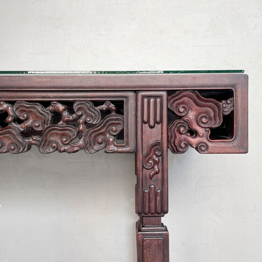 Blackwood Console with Porcelain Landscape Tiles